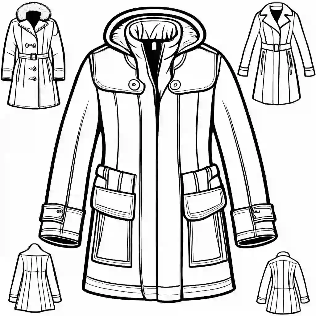 Coats coloring pages